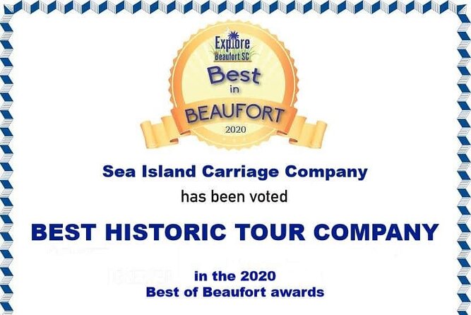 Beaufort’s #1 Horse & Carriage History Tour - Small group size: up to 16 means better attention and better questions