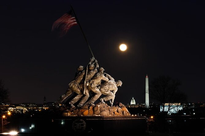 Big Bus DC: Monuments & Memorials Night Tour by Open-top Bus - Iwo Jima Marine Corps Memorial: A Night-Only Stop Worth Knowing About