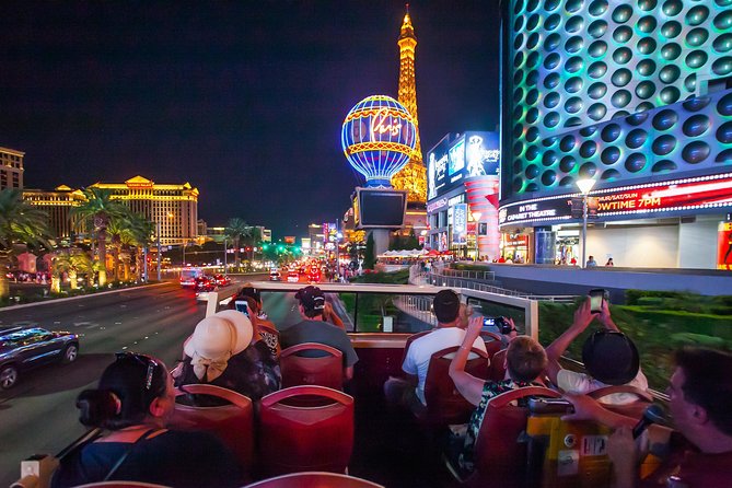 Big Bus Las Vegas: Sightseeing Night Tour by Open-Top Bus - Entering The Night With an Open-Top, Two-Level Bus