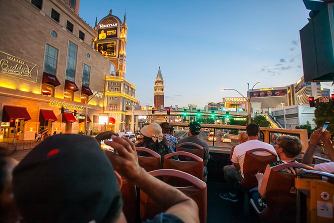 Big Bus Las Vegas: Sightseeing Night Tour by Open-Top Bus - The Welcome Sign Photo Stop and How the Drink Options Work