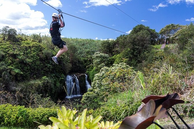 Big Island Zipline Tour Near Akaka Falls (250-ft Waterfall!) - Entering the course near Akaka Falls and Hilo’s watery scenery