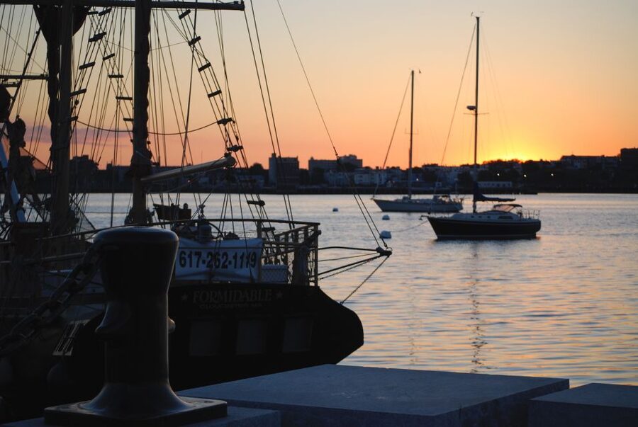 Boston: City Cruises Sunset Skyline Cruise with Commentary - North End Backdrop and Old North Church Views After Dark