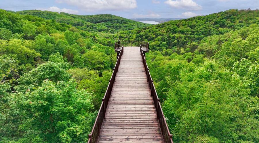 Branson: Top of the Rock Ozarks Heritage Preserve - Eagle’s Nest overlook: where the panoramas hit