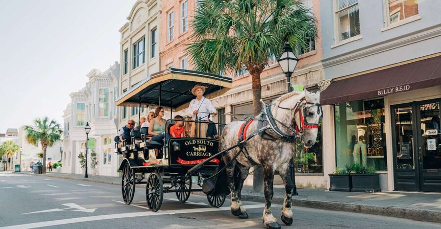 Charleston: Historical Downtown Tour by Horse-drawn Carriage - King Street and the 4 Corners of Law: Learning the Downtown Grid