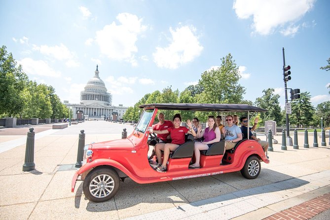 DC Monuments and Capitol Hill Tour by Electric Cart - National Law Enforcement Officers Memorial and the Capitol dome view