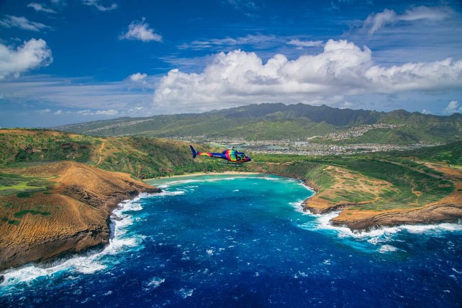 From Honolulu: Oahu 60min Helicopter Tour with Doors Off/On - Ka’a’awa Valley, Sacred Falls, and the North Shore Build-Up