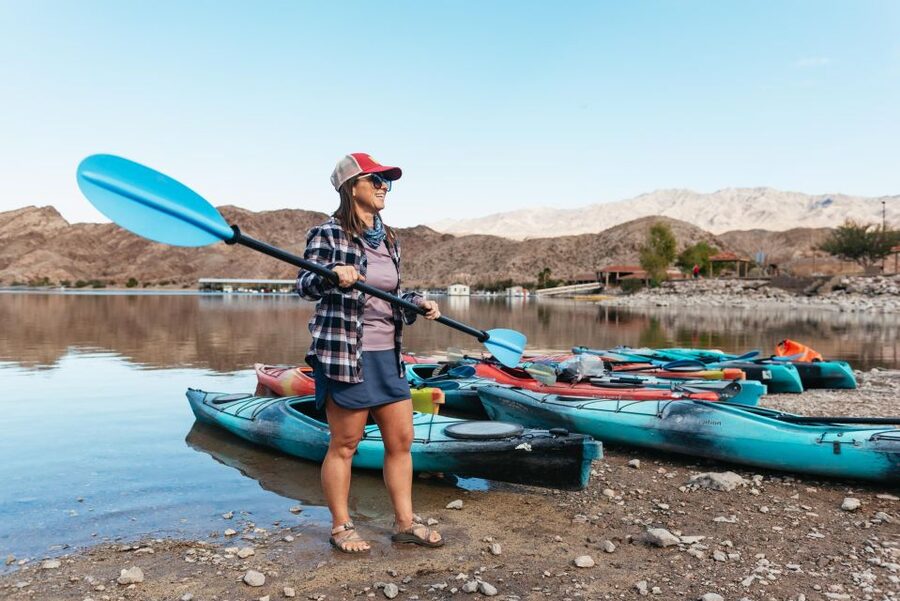 From Las Vegas: Emerald Cave Guided Kayaking Tour - River Gaugers Home Hike: Small Walk, Big View