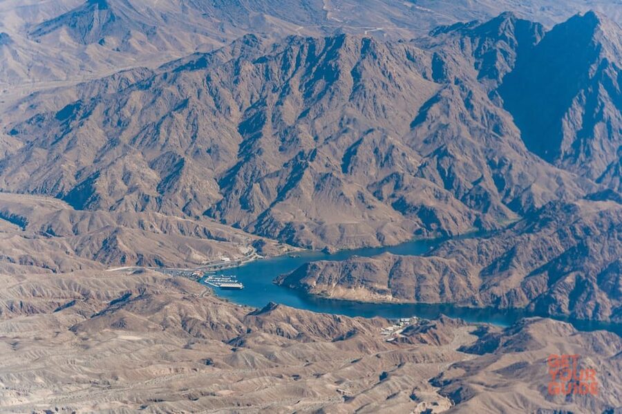 From Las Vegas: Grand Canyon West Rim Airplane Tour - The Flight Route: Lake Mead, Hoover Dam, Then the West Rim