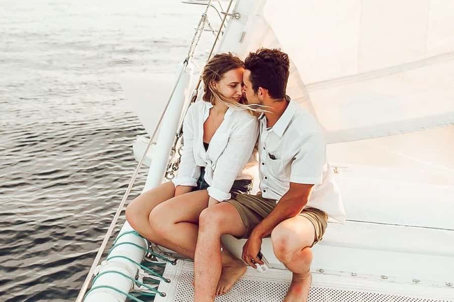 From Ma'alaea: 'Alihilani Sunset Sail Catamaran Tour - Life on the Alihilani: Where You Sit Matters