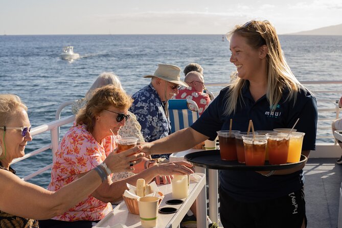 From Ma'alaea Harbor: Sunset Dinner Cruise Aboard the Quicksilver - Two included drinks, plus soda and water that keep you going