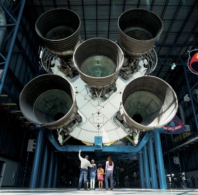 From Orlando: Kennedy Space Center Trip with Transport - Under Saturn V and the moon rock touch moment
