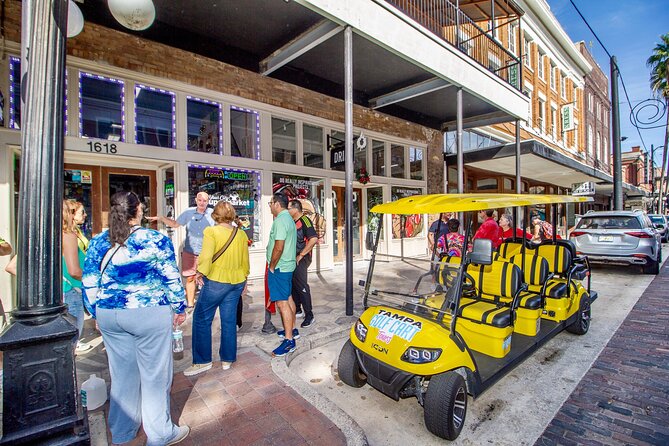 Guided Tampa Sightseeing Tour in a Deluxe Street Legal Golf Cart - Tampa Postcard Mural: the best planned photo moment in the downtown mix