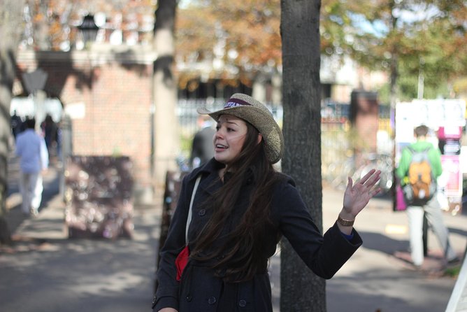 Harvard University Campus Guided Walking Tour - John Harvard Statue and Memorial Hall: the photo stops with meaning