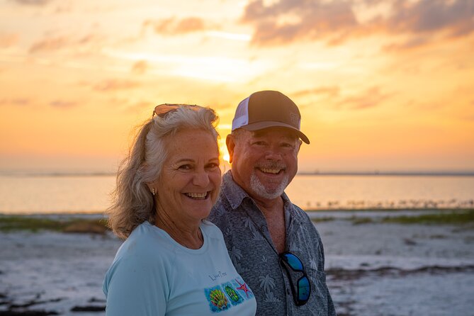 Island Sunset and Skyway Light Show - 3hr Boat Cruise in St. Pete - Sand Dollar Island at Fort DeSoto: dry-sand shelling with a built-in sunset window