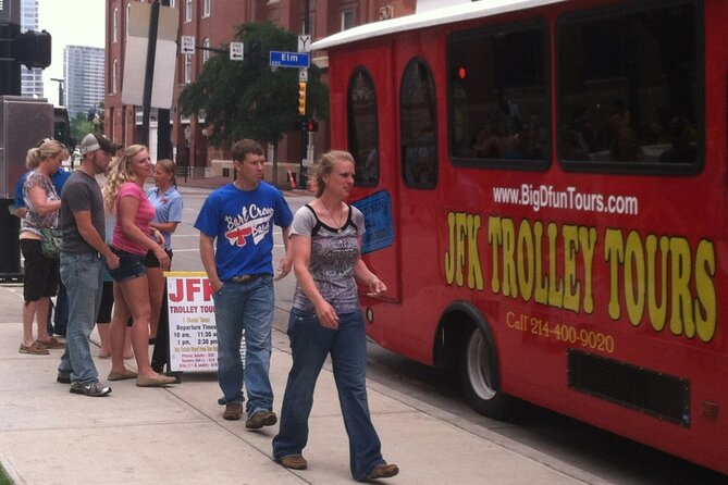 John F. Kennedy Trolley Tour in Dallas - Stop 6: Grassy Knoll (where questions have echoed for decades)