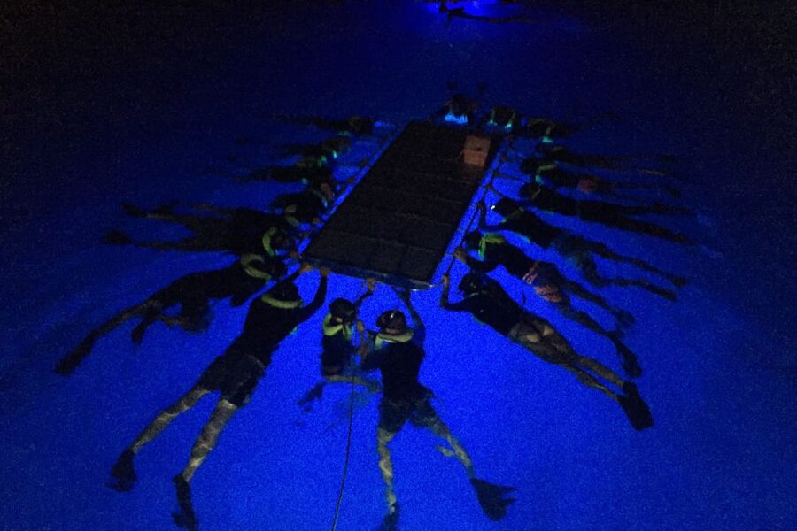 Kailua Kona: Night Manta Ray Adventure on the Big Island - Getting ready on the boat: gear up, then stop overthinking it