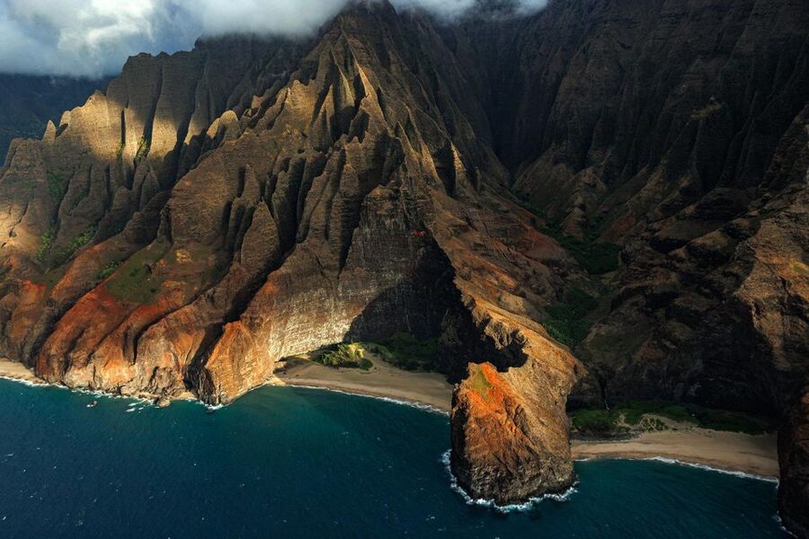 Kauai: Hughes 500 4-Passenger Doors-Off Helicopter Flight - The Nāpali Coast segment: close-up views with no window glare (Stop 4)