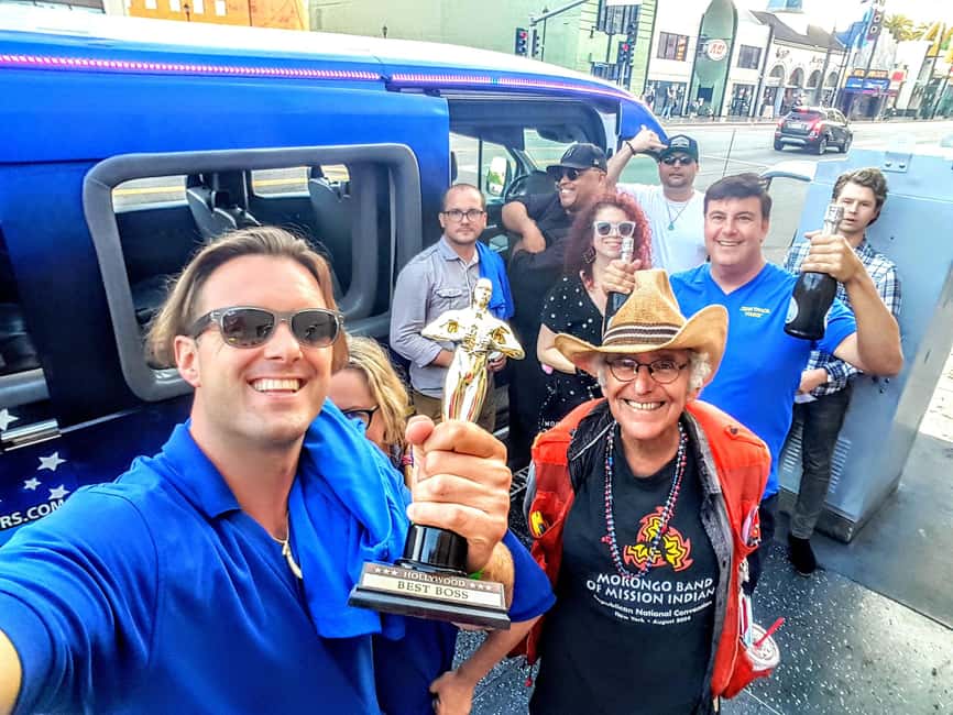 Los Angeles: Hollywood and Beverly Hills Guided Bus Tour - Getting on the Bus: Star Track Tours, Hollywood Blvd, and Tour Length