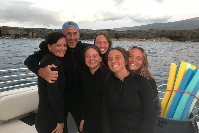 Manta Ray Night Snorkel in Kona - The Maheli-Heli boat setup: comfort that actually helps at night