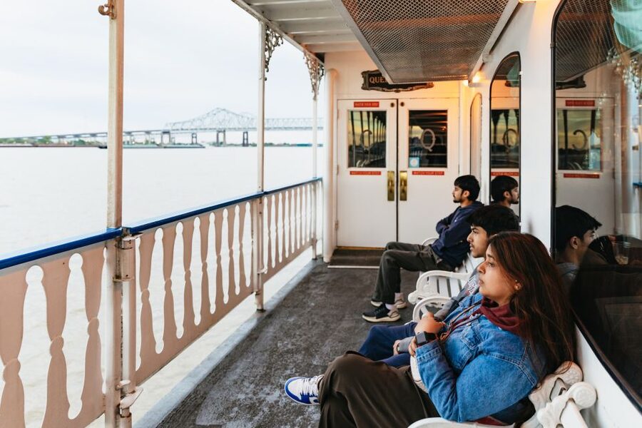 New Orleans: Evening Jazz Boat Cruise with Optional Dinner - On the deck: cocktails, skyline, and a New Orleans rhythm