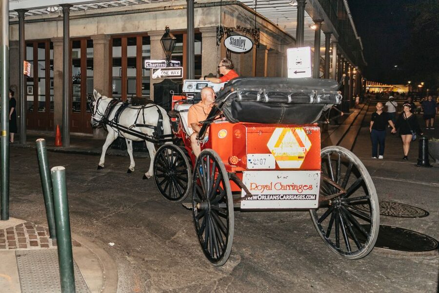 New Orleans: French Quarter Sightseeing Carriage Ride - French Market and Bourbon Street Views Without the Sidewalk Stress