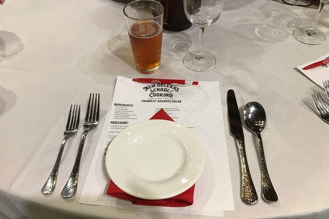 New Orleans Hands-On Cooking Class with Meal - Drinks Included: Wine, Abita Amber Beer, And Non-Alcoholic Options