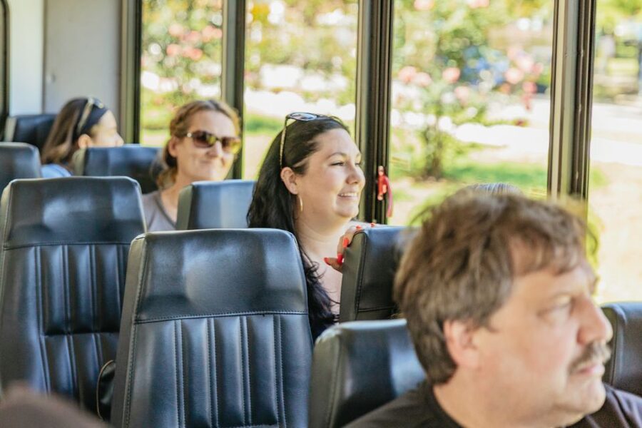 New Orleans: Sightseeing Bus Tour - Esplanade Avenue and the Old US Mint: the drive as a sightseeing tool