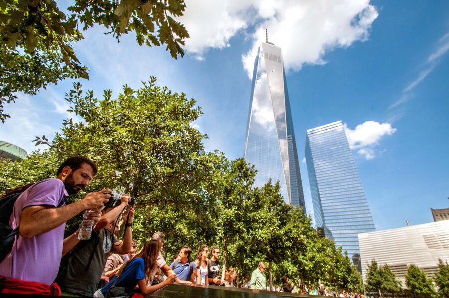 New York City: Bus Tour from Manhattan - West Highway and the rebuilt World Trade Center complex: seeing the area from the road