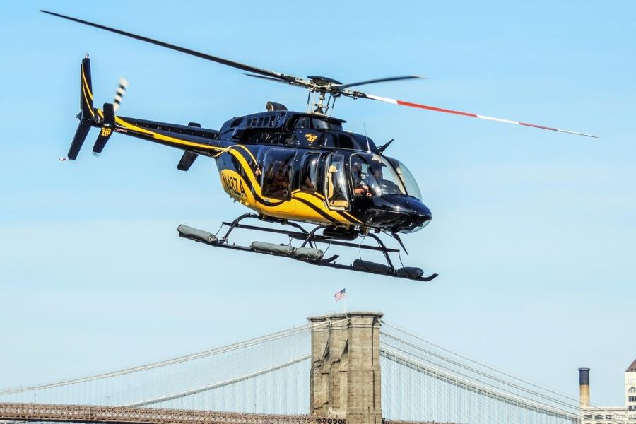 New York City: Manhattan Helicopter Tour - Midtown arc over Empire State Building, Times Square, and Intrepid