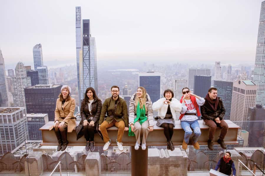 New York City: Top of the Rock Observation Deck Ticket - Welcome Gallery, Swarovski chandelier, and the quick story setup