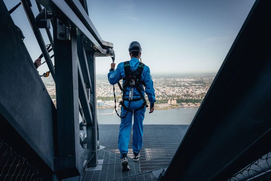 NYC: City Climb Skyscraping Experience Ticket - Harnessed climb on the 45 degree staircase