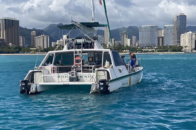 Oahu Catamaran Snorkel Tour: See Turtles 100% Guaranteed - Waikiki meeting point, timing, and what to bring