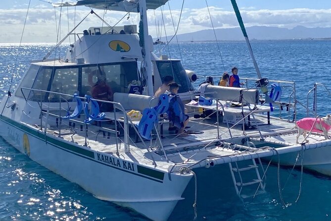 Oahu Catamaran Snorkel Tour: See Turtles 100% Guaranteed - Turtle Canyon Reef snorkeling, gear, and how the crew guides you