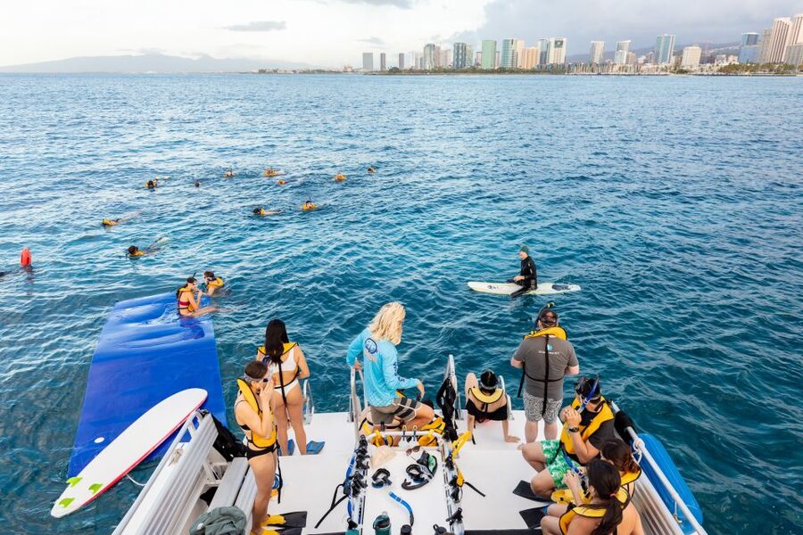 Oahu: Waikiki Turtle Canyons Cruise and Snorkel Excursion - Turtle Canyon snorkeling: what the crew does for beginners