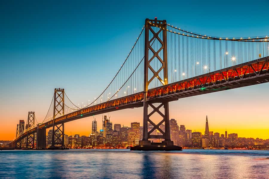San Francisco: California Sunset Cruise (2-hours) - Civic Center and the Bay Bridge: city icons, not just skyscrapers