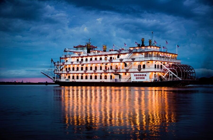 Savannah: Buffet Dinner Cruise with Live Entertainment - Deck Time: When the City Looks Different Under Night Lighting