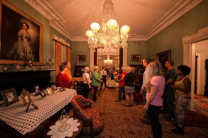 Savannah Ghosts & Gravestones Trolley Tour - River Street After Dark: Perkins and Sons Ship Chandlery at Night
