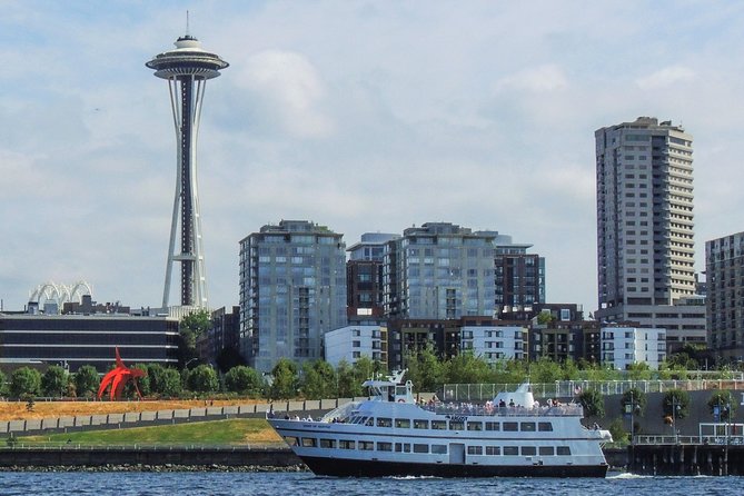 Seattle's Original Guided Harbor Cruise - Passing the Big Names: Space Needle, Seattle Great Wheel, and Stadium Row