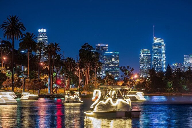 Swan Boat Rental in Echo Park - The best scenery: lotus beds, the fountain, and skyline time