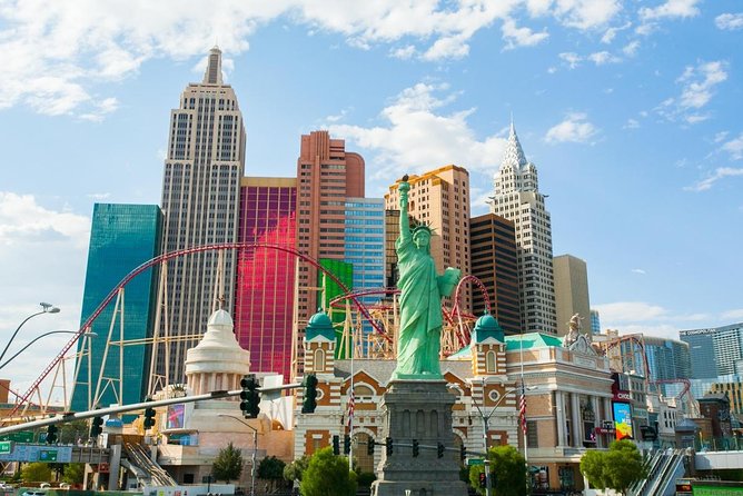 The Big Apple Coaster at New York New York Hotel and Casino - Big Apple Coaster basics: speed, drop, and the heartline twist