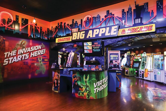 The Big Apple Coaster at New York New York Hotel and Casino - After the coaster: The Big Apple Arcade and Greenwich Village atmosphere