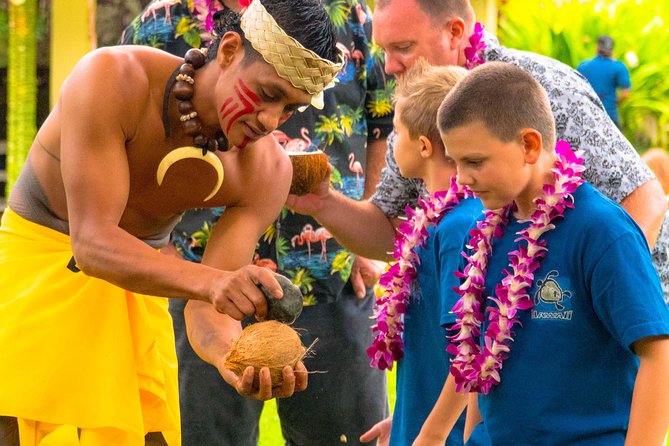Toa Luau at Waimea Valley, Oahu - The pre-show culture stops: umu rock oven and kava ceremony