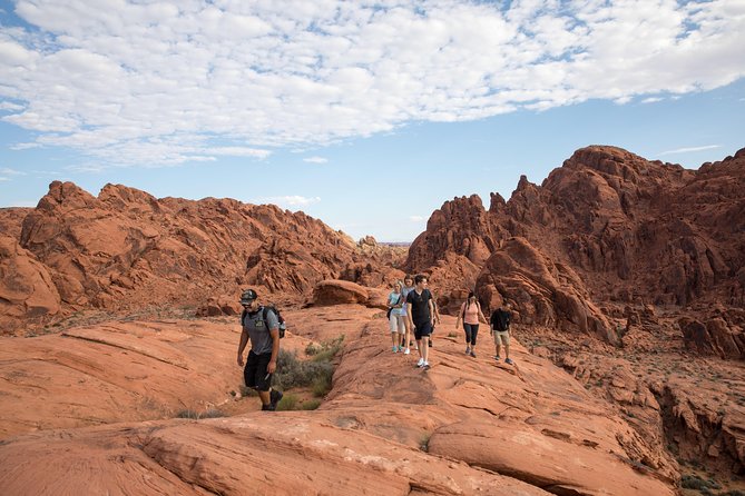 Valley of Fire Guided Hike from Las Vegas - Stop by stop: Fire Wave, White Domes, Elephant Rock, Mouse’s Tank, and Rainbow Vista