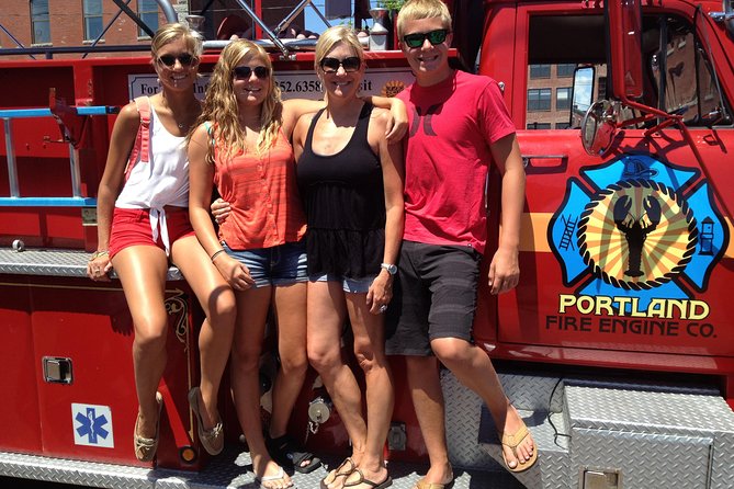 Vintage Fire Truck Sightseeing Tour of Portland Maine - The waterfront history jump: Portland Observatory, signaling, and early tech